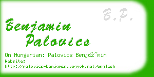 benjamin palovics business card